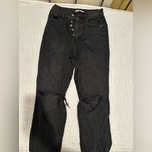 Black Pacsun ripped dad jeans